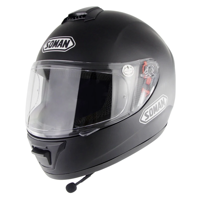 Полный шлем rcycle moto cross helm с bluetooth-гарнитурой casco мотошлем de moto cacleta DOT одобрение Soman SM962