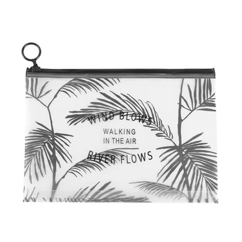

1PC Fashion New Women Clear Cosmetic Bag Coconut Tree PVC Makeup Pouch Pencil Pen Case Cosmetic Bag Zipper Toiletry Holder