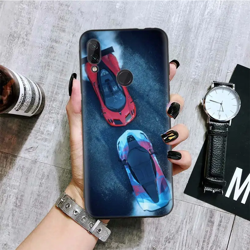 BA146-3 Red Sport Auto автомобиля классический черный чехол для телефона для Xiaomi Redmi Note фотоаппаратов моментальной печати 8 7 7S 7A 6 S2 GO K20 Pro 6A mi 6X 5X A1 CC 9 8 Coque - Цвет: BA146-3