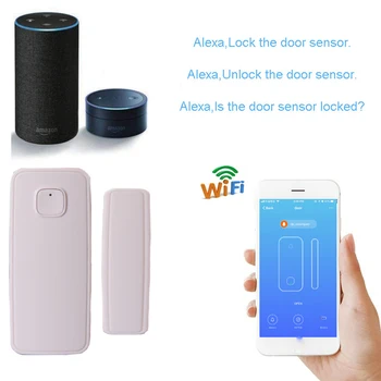 

WiFi Door Window Sensor Smart Security Phone App Wireless Safety Alert for Home Garden Apartment Office