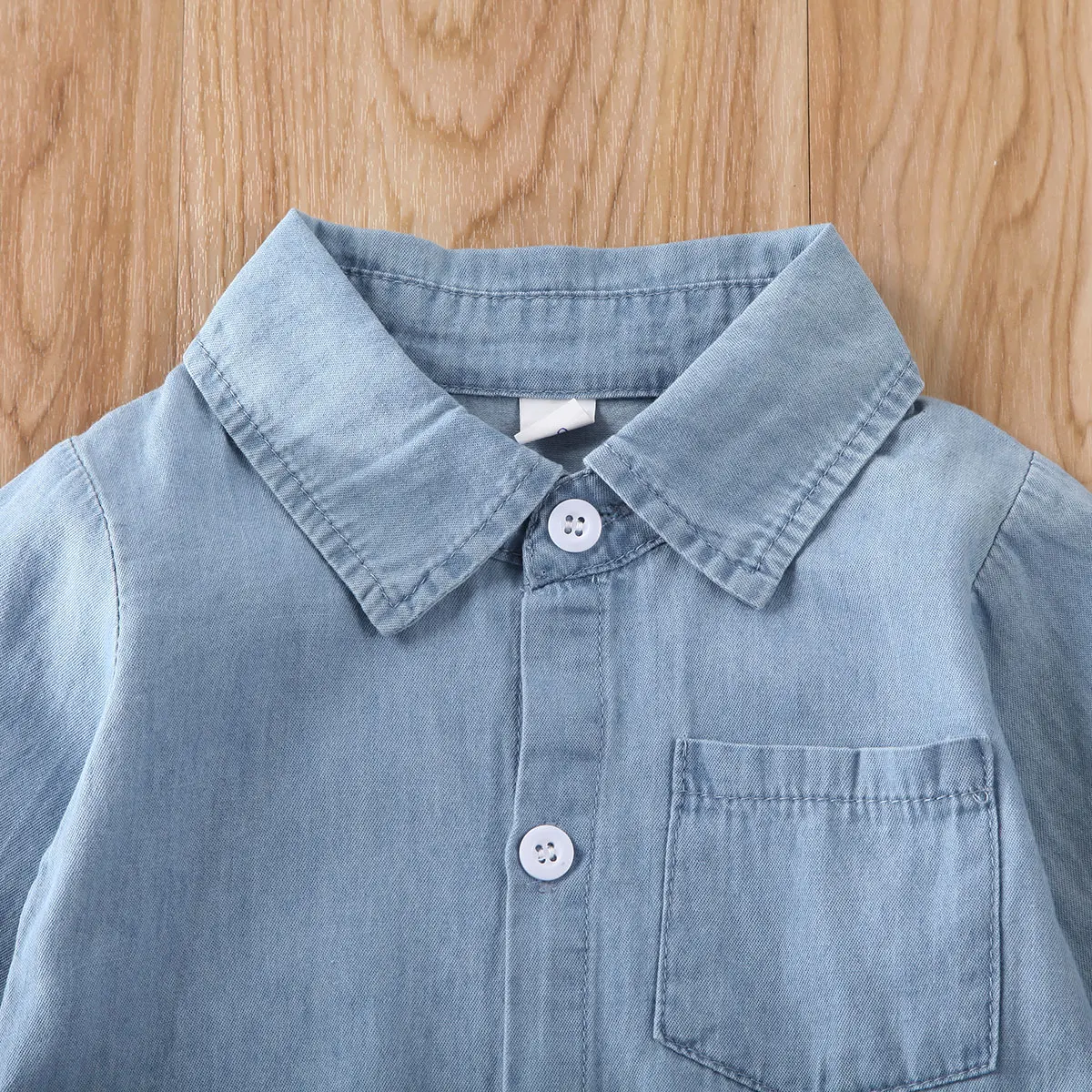 Newborn Long Sleeve One Pices Bodysuits Body Baby Boy Girl Denim Playsuit Outfit Set Clothes