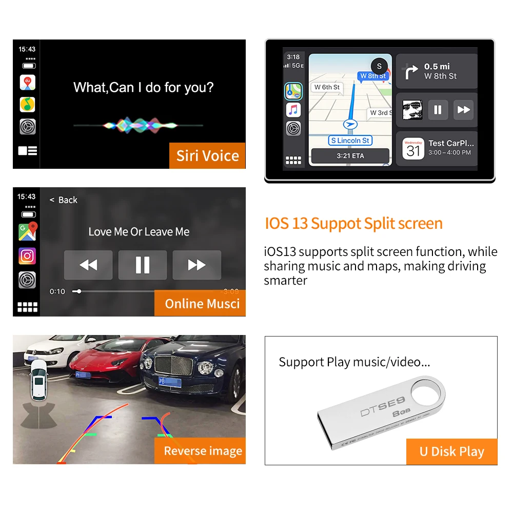 Carlinkit беспроводной Apple Carplay/Android Auto для BMW EVO поддержка Mirrorlink /Airplay/IOS карта музыки