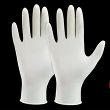 Одноразовые латексные перчатки 100 шт \ коробка ультра-тонкие резиновые перчатки противоскользящие кислотно-базовые лабораторные бытовые принадлежности для госпитализации