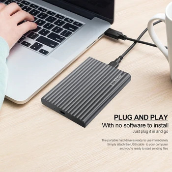 

1PCS KESU External Hard Drive 2.5" USB3.0 320gb Aluminum Alloy External Hard Drive Compatible For Desktop/Laptop/MacBook