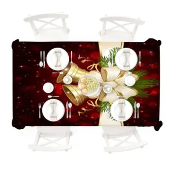 

Christmas big bell household rectangular tablecloth sika deer tea table cloth tablecloth Christmas table cartoon