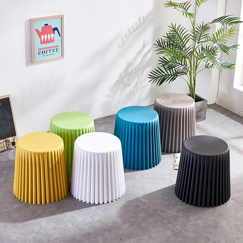 

Modern Minimalist Foldable Plastic Stool Restaurant Suitable for Dining Chair Family Bedroom Living Room Plastic Dining Stool