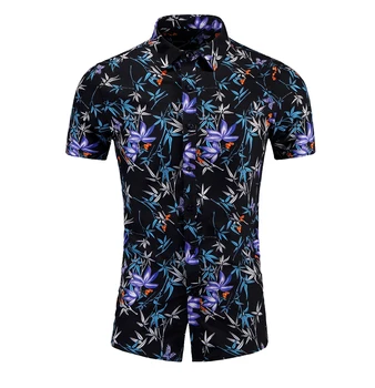 

Hawaiian Men's Shirts Casual Floral Beach flower Shirts for Man Short Sleeve Social Summer Blouse Man Party Plus size M-7XL