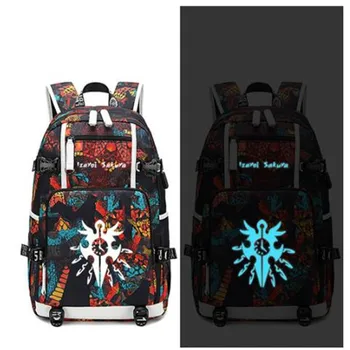 

TouHou Project Hakurei Reimu Backpack USB Port Rucksack Bag Snake Pattern Teenager Student BookBags travel Shoulder Laptop Bag