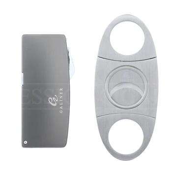 

Galiner Cigar Lighter Cutter Accessories Set Cigar Guillotine Built-in Punch Stainless Steel For Cohiba Cigars With Gift Box