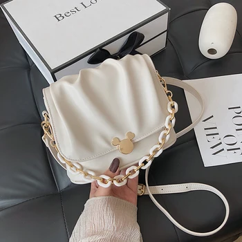 

Small Bags For Women 2020 Mickey Handbag Women Shoulder Crossbody Bag Ladies Chains Purse And Handbags Pu Leather Bolsa Feminina