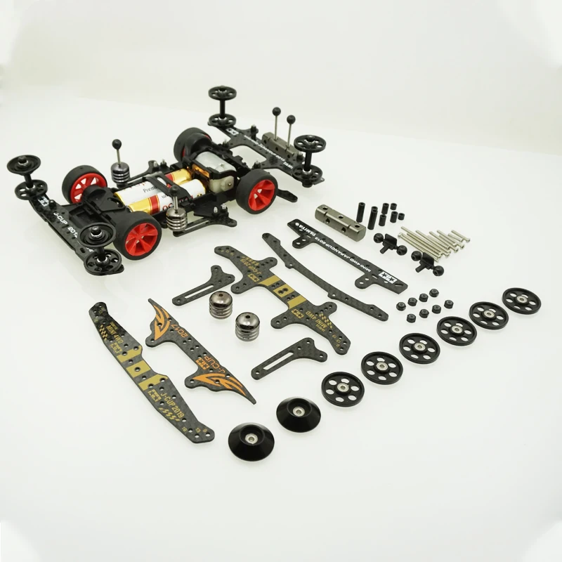 УГЛЕРОДНЫЙ передний и задний роликовый разрывной демпфер self made Tamiya mini 4WD полная