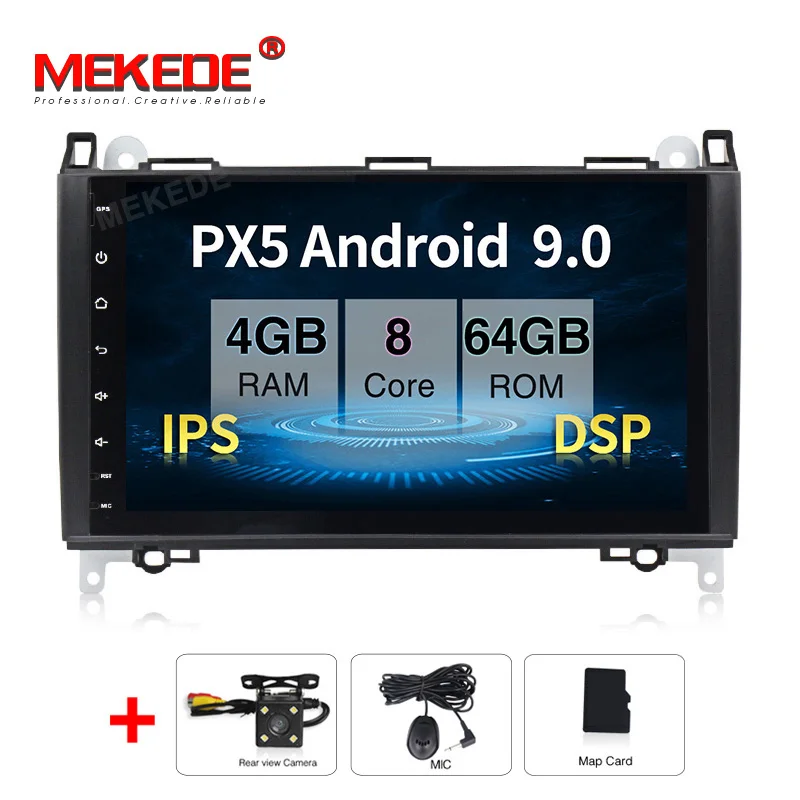 64G DVD Camera MEKEDE DSP автомобильный мультимедийный плеер gps Android 9,0 DVD Automotivo для Mercedes/Benz/Sprinter/Viano/Vito/B-class/B200/B180 радио - Цвет: 64G DVD Camera