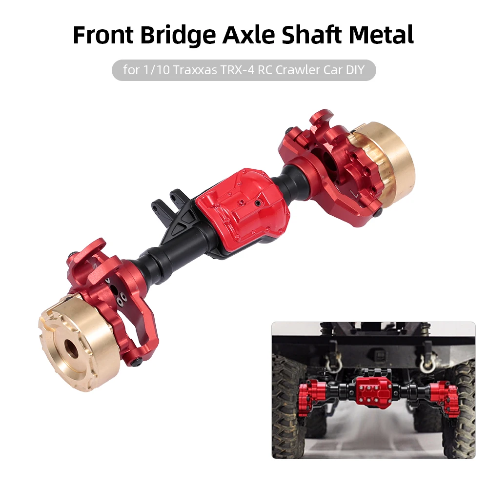 

Metal 1:10 RC Car Front Rear Bridge Axle Shaft for 1/10 Traxxas TRX-4 RC Crawler Car DIY Parts