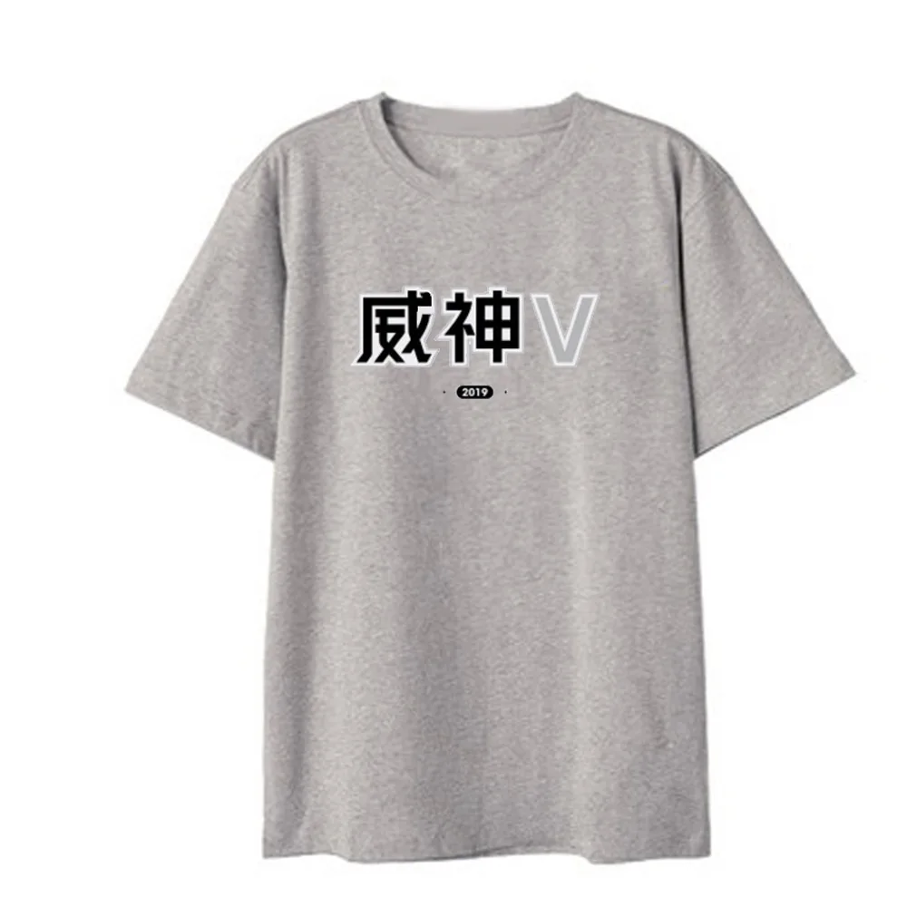 Kpop NCT WayV альбом рубашки хип хоп Повседневная Свободная одежда футболка Топы с короткими рукавами футболка DX1193 - Цвет: Grey