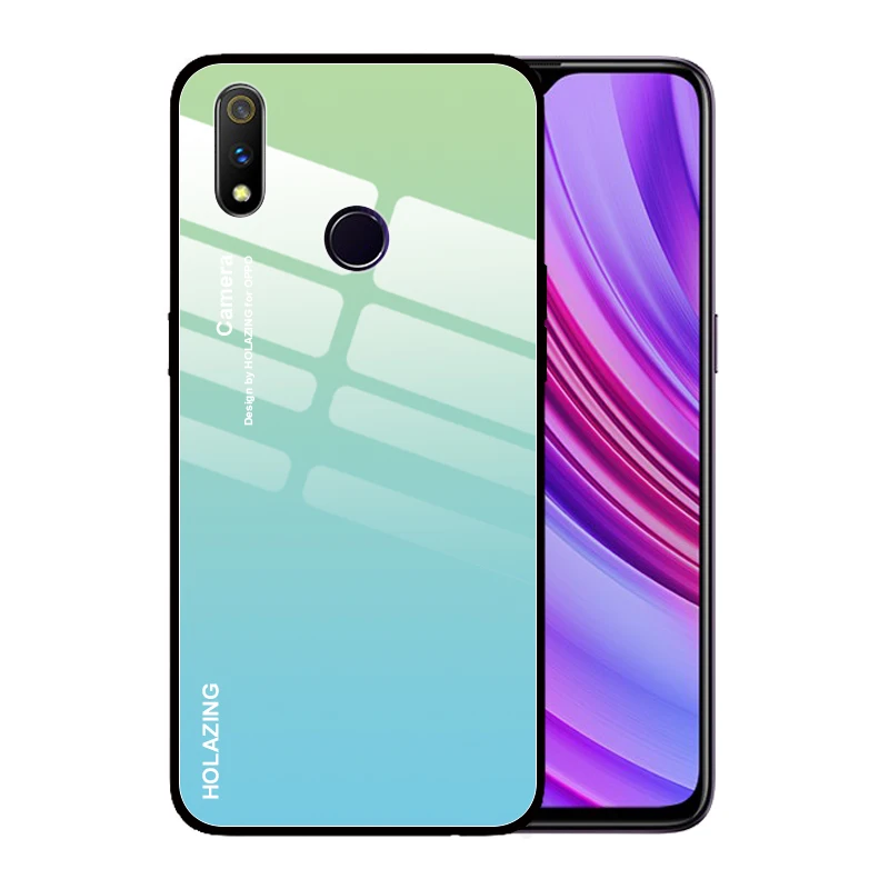 11 цветов для OPPO Realme Q 5 Pro XT X2 X Lite 3 Pro F11 F7 F5 Find X чехол из закаленного стекла с кристальным градиентом противоударный