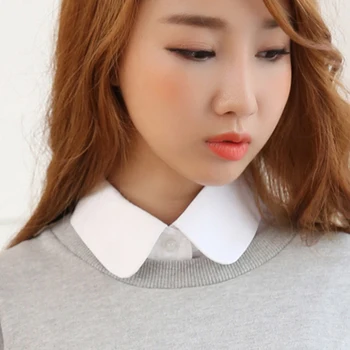 

Women Shirt False Collars Blouse Vintage Detachable Clothes Accessories Half Shirt Detachable Female Blouse Fake Collar Top