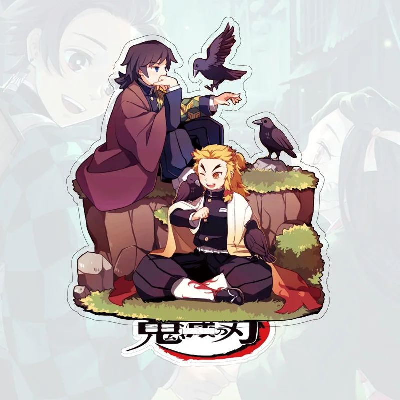 Demon Slayer Kimetsu no Yaiba аниме атака на Титанов стоящая пластина стенд модель домашний стол фигурка на акриловой подставке модель держатель пластины - Цвет: Лаванда