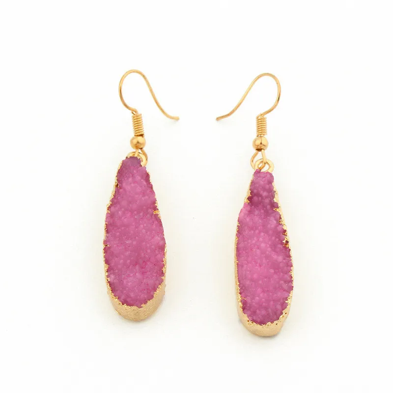 Vintage Bijoux Boho Geometric Druzy Resin Earrings Long Drop Earrings For Women Jewelry Statement Pendientes Mujer Moda 2019 (5)