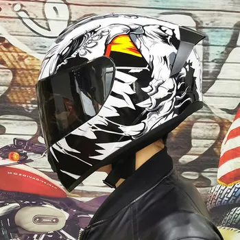 

DOT Approved Motorcycle Helmets Full Face Helmet Motocross Helmet Double Lens Riding Racing Casco Moto Crash Helmet Motorcycle