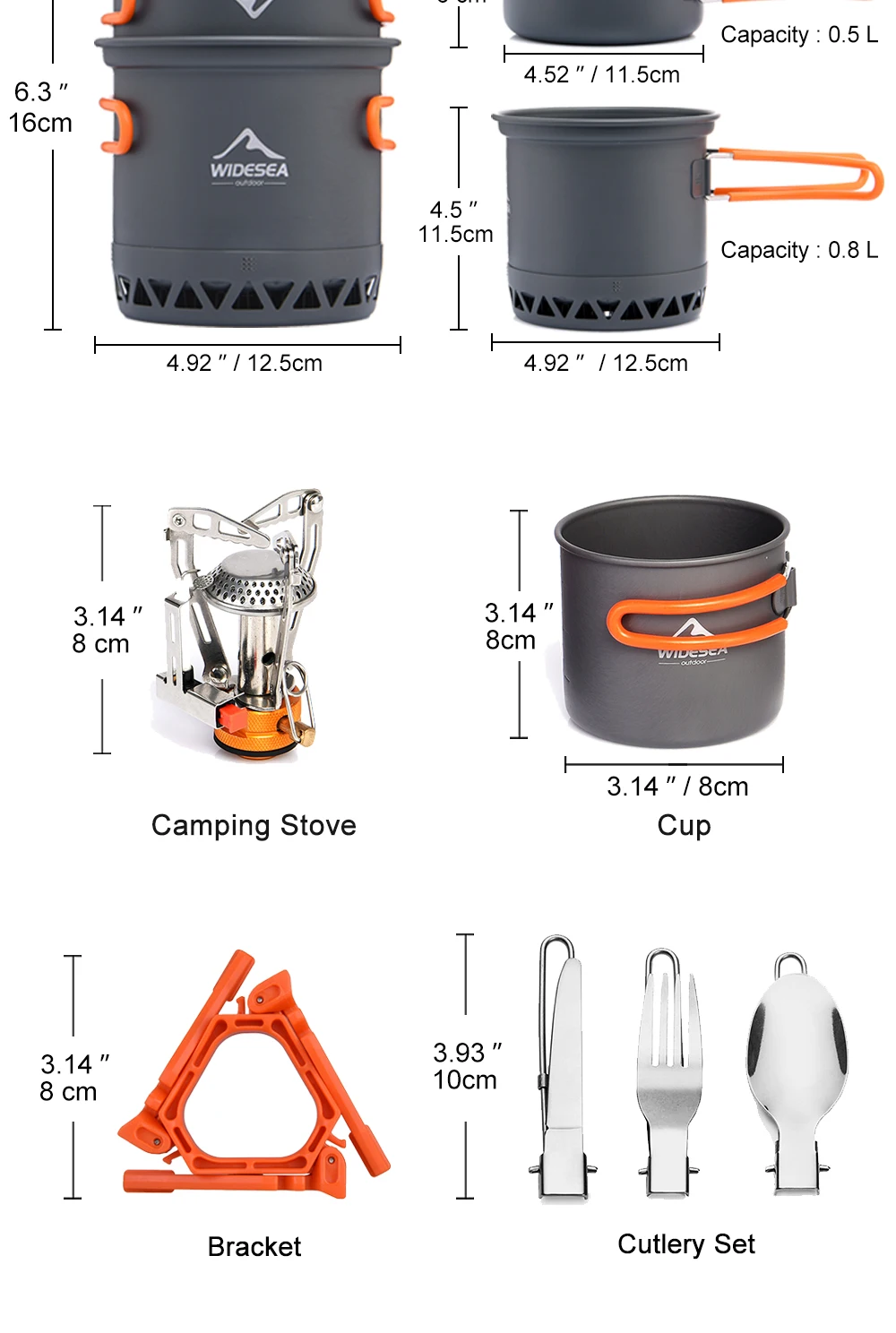 Ultra-light Camping Cookware Set 