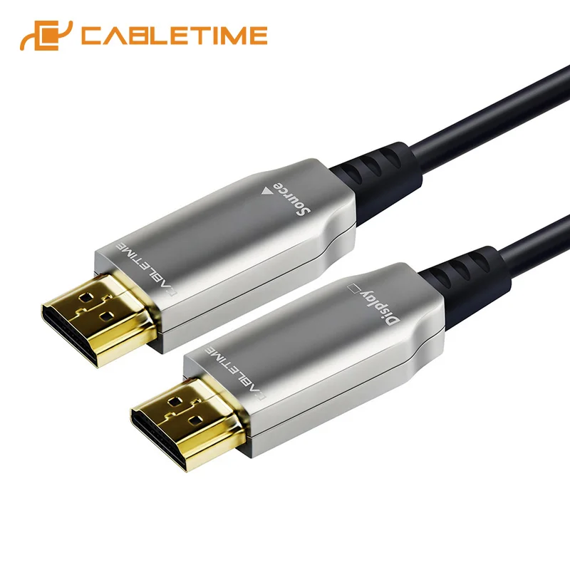 CABLETIME HDMI волоконно оптический кабель 4K 60 Гц 2.0b 1080P 144 HDR для HDTV Box проектора PS3 PS4 10 м 20