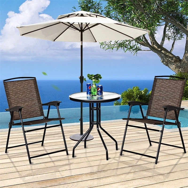 outdoor table and chairs with umbrella