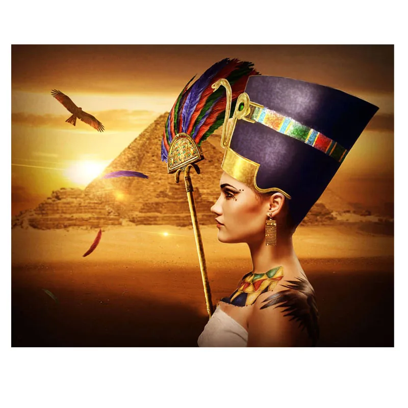 

new 2019 5D DIY Diamond Painting Egypt beauty Pictures Of Rhinestones Full square round drill Diamond Embroidery sale girl