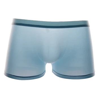 

Men's Sexy Low Rise Boxer Briefs See Through Underwear Breathable Underpants Men's Ultra-thin Transparent Ice Silk Underwear