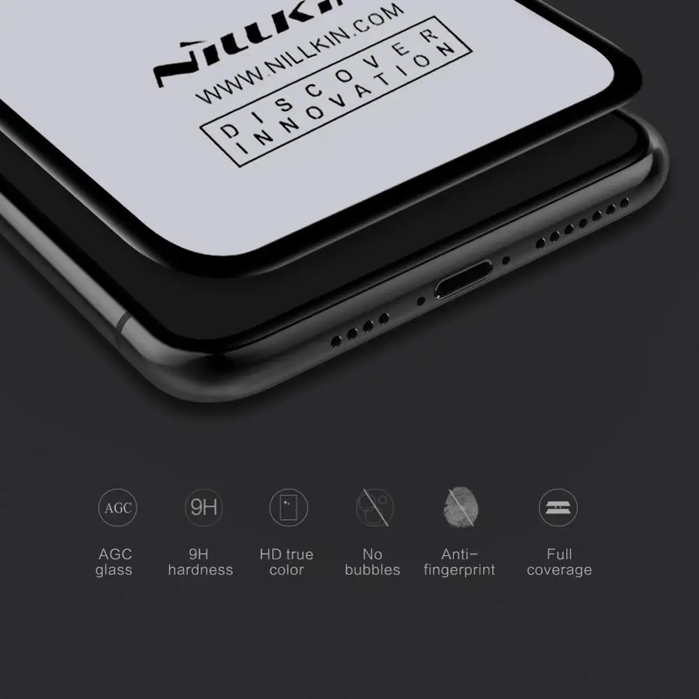 Закаленное стекло Nillkin для iPhone 11 Pro Max X Xr Xs 8 7 Plus защитное 3d с полным покрытием