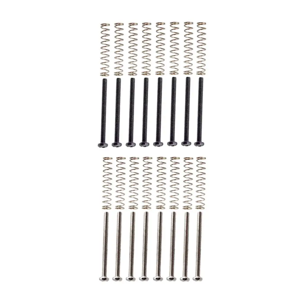 Set Of 16 Double Coil Guitar Pickup Mounting Springs Screws For Electric Guitar Replacement Set Of 16 Double Coil Guitar Pickup Mounting Springs Screws For Electric Guitar Replacement