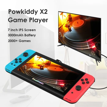 

Powkiddy X2 7 inch IPS Handheld Game Console Dual Joystick 11 Simulator Games Portable Gamepad Built-in 2000 Games Console New