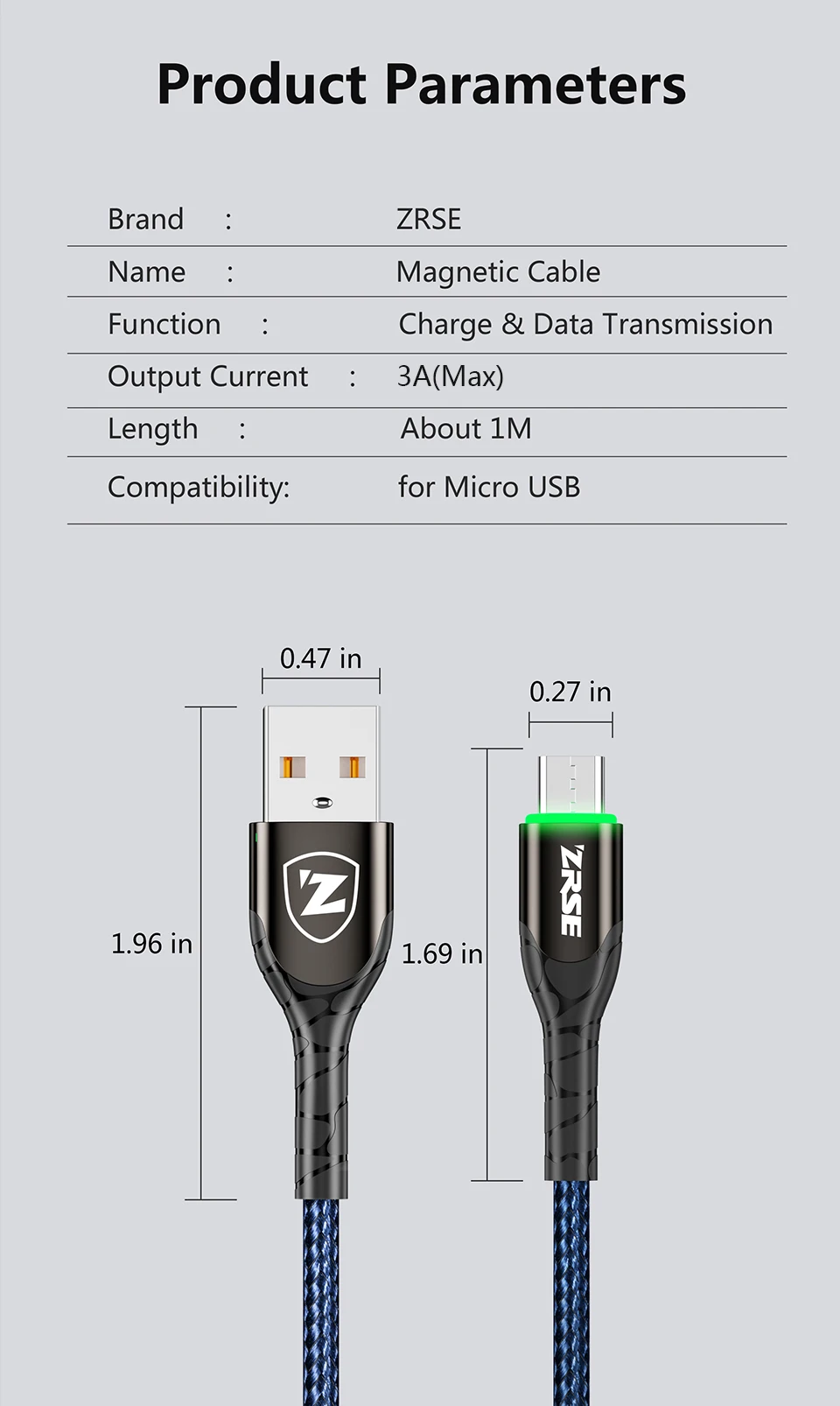 ZRSE Micro USB кабель для быстрой зарядки для samsung Galaxy S7 J7 J5 usb-кабель Android кабель передачи данных телефона для Xiaomi Redmi 4x 6A Note 5