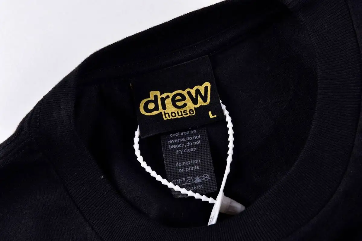 19ss Drew House, Джастин Бибер, футболки для мужчин и женщин, 1:1, топ, медведь, буквы drew, повседневные, Drew House, слишком короткие футболки