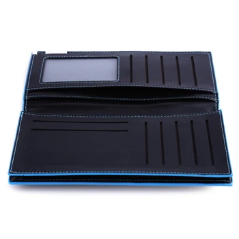 

Fashionable Solid Color Men's Thin Wallet Pu Leather Elegant Business ID Card Credit Card Wallet Multi-function Wallet