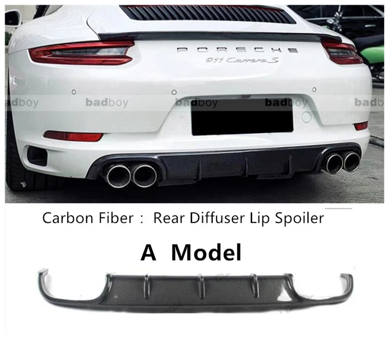 Задний диффузор спойлер для Porsche 911 Carrera бампер Спойлеры из углеродного волокна