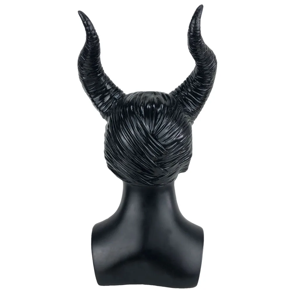 Maleficent любовница злая маска повязка на глаза для косплея Черная Королева рога головной убор шлем Хэллоуин для маскарада, карнавала вечерние реквизиты