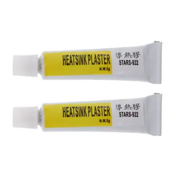

2Pcs Heatsink Plaster Thermal Silicone Adhesive Cooling Paste Strong Adhesive Compound Glue for GPU Chip Radiator Cooling