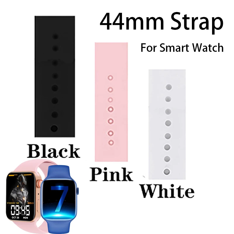 44mm Silicone Strap For Smart Watch Series 6/5 42MM Rubber Band Wrist Bracelet Adapter Apple W26 FK78 IWO 12 11 Correa |