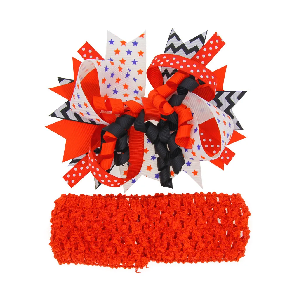 new kids bow hair clip hair band dual-use headdress Newborn kids Bow Headbands Soft Headwear Elastic Head band