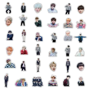 

39pcs/lot BTS Korean Boys 우상 Group lovely fans 여자의 마음 Luggage book note Sticker Graffiti Stickers Scrapbooking Kids Toy Gift set
