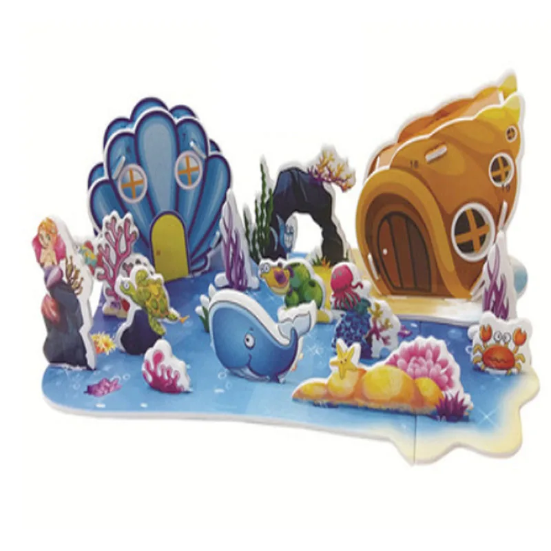 Educational toys For Children toys Dolls for girl Furniture DIY Miniature Wooden Puzzle 3D Doll House Kids toys Birthday Gift