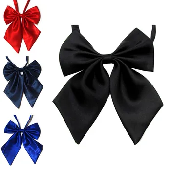 

Women's Bow Tie Black Knot Neck Wear Ribbon Ties Female Girl Student Hotel Clerk Waitress Red Butterfly Women Tie