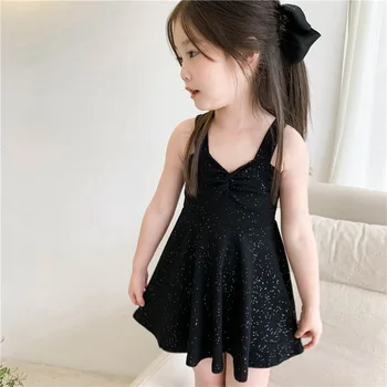 

2020 Summer Children Clothing Princess Kids Dresses For Girls Causal Dress Girl Fashion Green Black Orange Yellow Baby Dress