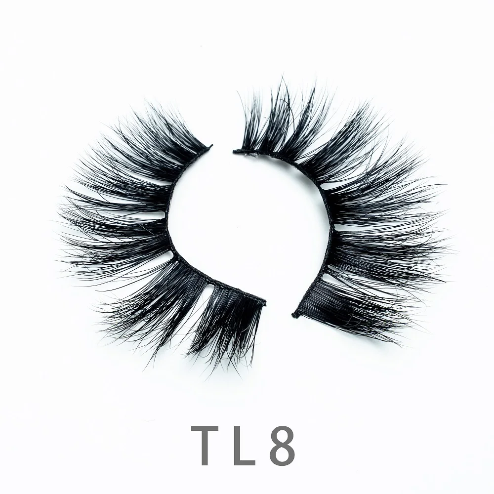 

13-18mm TL8 3D Handmade100% Real Mink Strip Fluffy Eye Lashes Long False Eyelashes Extension Eyelash Makeup Tools