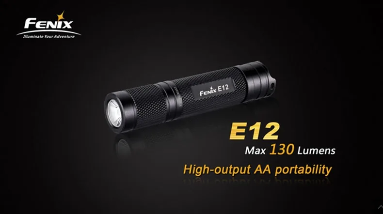 Водонепроницаемый светодиодный фонарь FENIX E12 Cree XP E2 AA 130 люмен 2 режима EDC|Фонарики