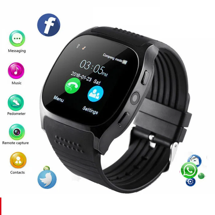 T8 Смарт-часы с поддержкой bluetooth карты вызова мониторинга сна Bluetooth часы GV99
