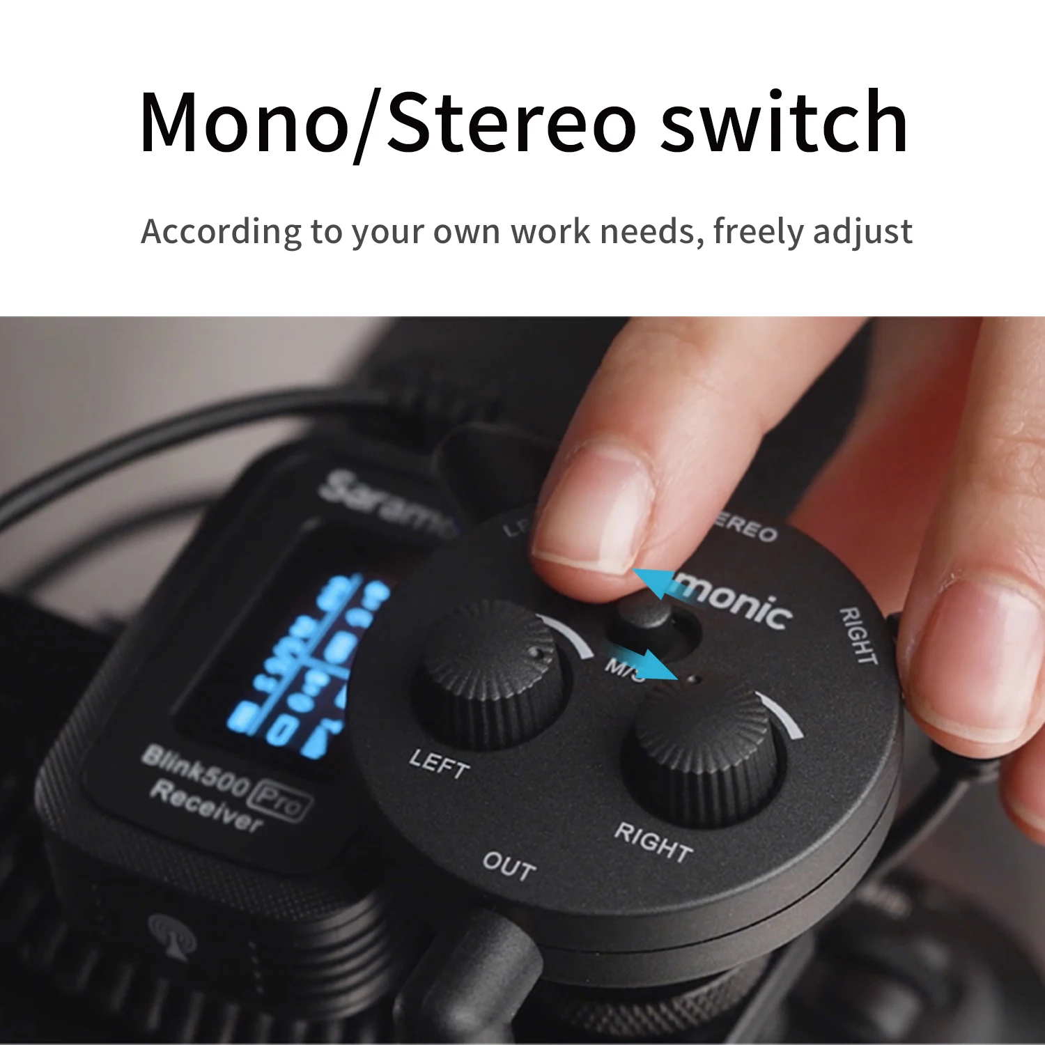 Adaptador de Áudio Canais sem Bateria para Dslr Câmera de Vídeo sem Espelho Gravadores de Smartphones Adaptador com Microfone de 2 Saramonic Ax1 - Image 3