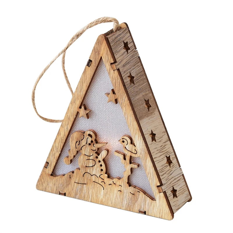 LED Garland Light Wood House Cute Christmas Tree Decoration Hanging Window Holiday Decoration Luces Led Decoracion 30OCT1110