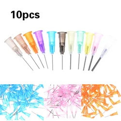 Aiguilles distributrices en plastique et acier inoxydable, 1 pouce, seringue de colle adhésive liquide, paquet de 10 pièces 