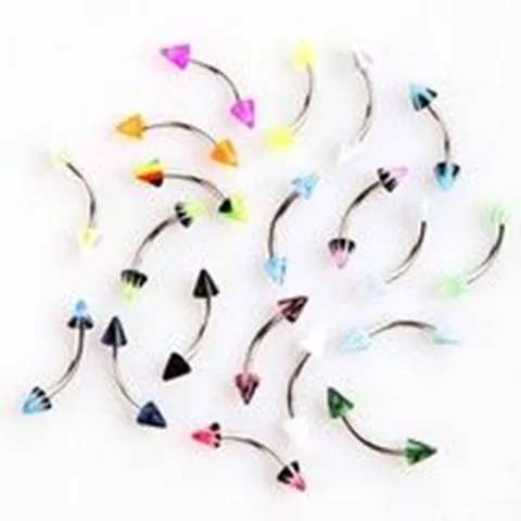 Stainless Steel Eyebrow Piercing Lot 16G Tongue Piercing Snake Eyes Pack Eyebrow Piercing Jewelry Lote Piercing Ceja